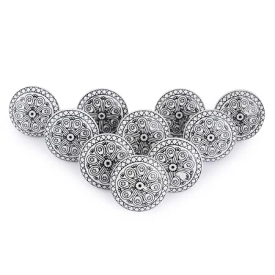 Image of Ajuny Set of 10 Cabinet Ceramic Beckenham Knob Cupboard Door Dresser Wardrobe and Drawer Pull for Bathroom Bedroom Office Kitchen