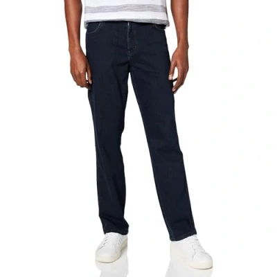 Image of Wrangler Men&#039;s Texas Contrast Straight Jeans, Blue, 50W / 32L