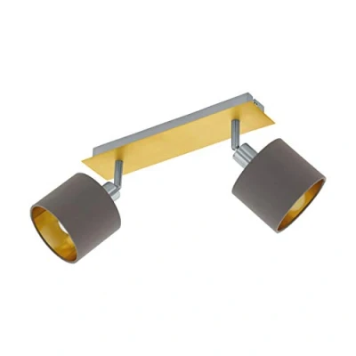 Image of EGLO Valbiano ceiling light cappuccino and gold, 2 bulb