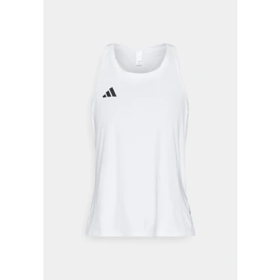 Image of adidas Adizero Women&#039;s White Running Tank Lightweight Performance Singlet