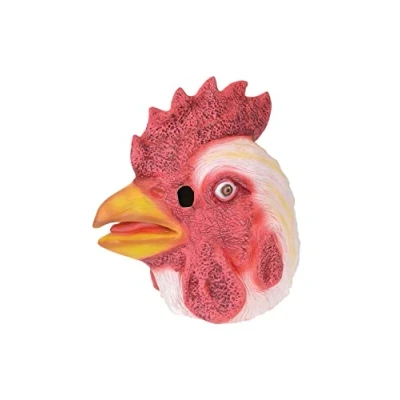 Image of ROOSTER ANIMAL BIRD RUBBER OVERHEAD MASK ADULT ONE SIZE COSTUME ACCESSORY HALLOWEEN FANCY DRESS