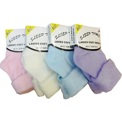 Image of 4 Pair Ladies &amp; Girls Super Soft Thermal Fleece Lined Warm Winter Bed Socks
