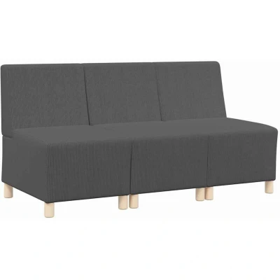 Image of vidaXL Sofa Chair 3 pcs Dark grey 55 x 74 82 cm Corduroy fabric