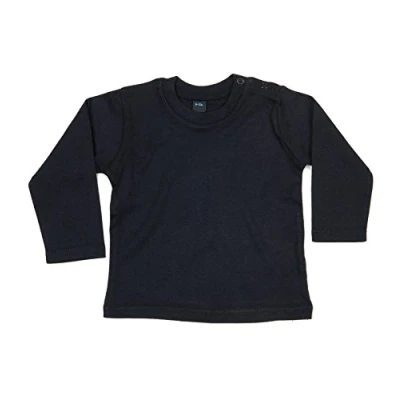 Image of BABYBUGZ Baby Boys/Girls Long Sleeve T Shirt Black 3 6 Months