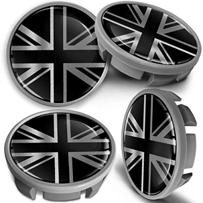 Image of SkinoEu 4 x 65mm Wheel Centre Alloy Hub Center Caps Compatible with VW 3B7 601 171 / 6U7 Silver Hubcaps CVS 1