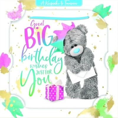 Image of Me To You Tatty Teddy 3D Luxury Keepsake Birthday Card, Great Big Wishes 6 x Official Collection