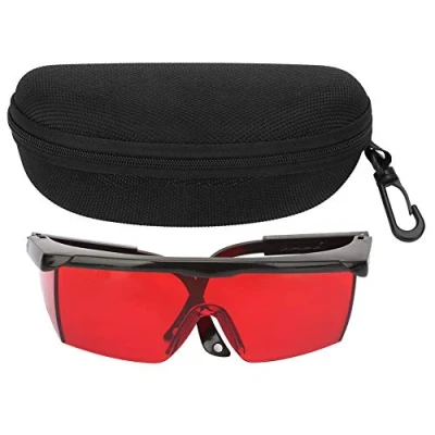 Image of Walfront l,aser Protective Glasses,Portable PC Eye Protection Glasses Safety Anti for All Direction (Red)