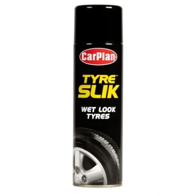 Image of CarPlan Tyre Slik Wet Look Tyres Combats Wall Crazing, 500 ml