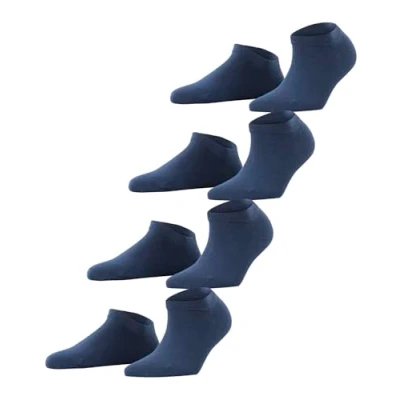 Image of ESPRIT Women&#039;s Solid W Sn Cotton Low Cut Plain multipack Trainer Socks, Blue Marine 6120, 3.5 7