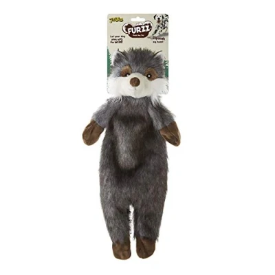 Image of Pet Love Furzz Plush Dog Toy with Squeaker Raccoon, Large (44cm long), L