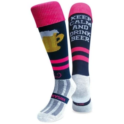 Image of WackySox Keep Calm Drink Beer Knee Length Sports Socks