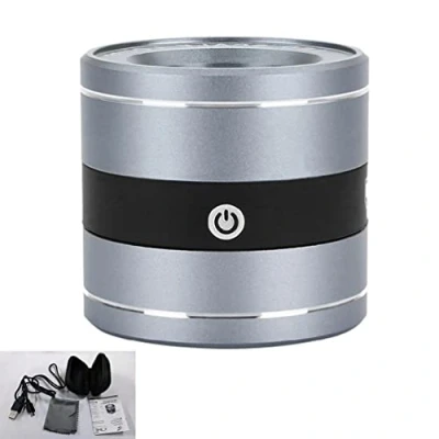 Image of USB Charging 10X Full Metal Magnifying Glass Lens Loupe Magnifier with Scale LED UV Lights Handheld Coin Stamps Jewelry