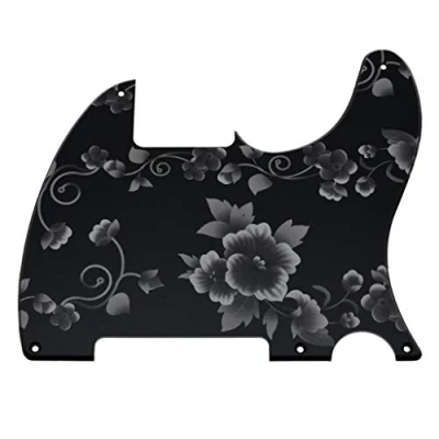 Image of KAISH 5 Hole 3D Printed Tele Style Blank Guitar Plastic Pickguard TL Scratch Plate for Esquire Telecaster/Tele Flower Pattern