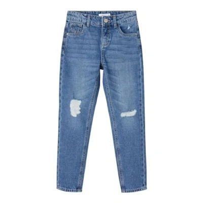 Image of NAME IT Girl&#039;s Nkfrose Hw Mom an Jeans 1091 Do Noos, Medium Blue Denim, 8 Years