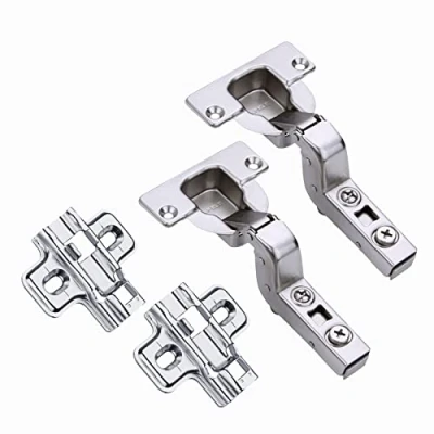 Image of HAFELE 95 Degree Inset Hinges 40mm with Hydraulic Damper for Kitchen Cabinet Cupboard Wardrobe Heavy Thick Door Soft Closing Hinge Cushioning Buffering Germany Brand Pack of 2