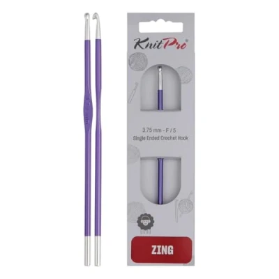 Image of KnitPro KP47468 Crochet Hook: Single Ended: ZING: 3.75MM, Assorted
