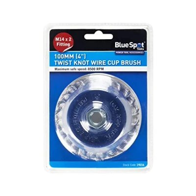 Image of Blue Spot Tools 100mm (4&quot;) M14 x 2 Twist Knot Wire Cup Brush