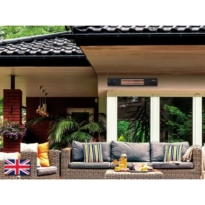 Image of Estufa Outdoor Electrical Wall Heater with Bluetooth Speaker, Timer, Remote Control, IP55