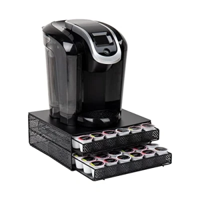 Image of Mind Reader Storage Drawer Coffee Pod Holder, 72 Capacity, Black