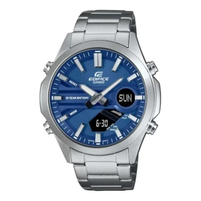 Image of Casio Men Analogue Digital Quartz Watch with Stainless Steel Strap EFV C120D 2AEF