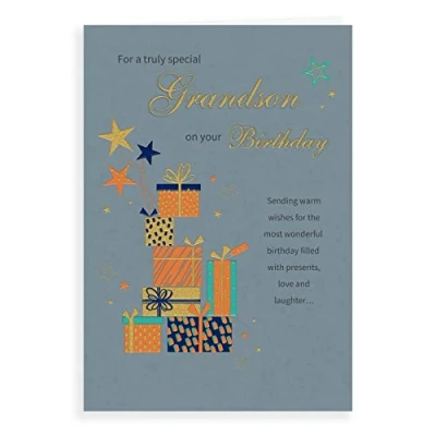 Image of Regal Publishing Classic Birthday Card Grandson 9 x 6 inches