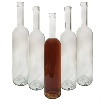 Image of Glass Bottle &#039;Futuro&#039; 750 ml (0.75L) + Cork for Filling it Yourself Gin Schnapps Liqueur Wine Stylish 750ml DIAH (10 x &#039;Futura&#039; Corks)