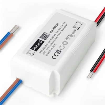 Image of illuburg LED Driver 24V Constant Voltage 45W Flickerfree for Strip Lamp Power Supply Transformer