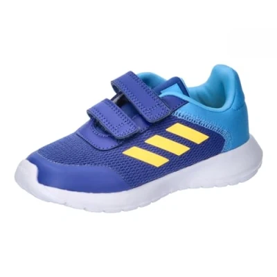 Image of adidas Boy&#039;s Unisex Kids Tensaur Run 2.0 Cf Shoes, semi Lucid Blue/Spark/Blue Burst, 7.5 UK Child