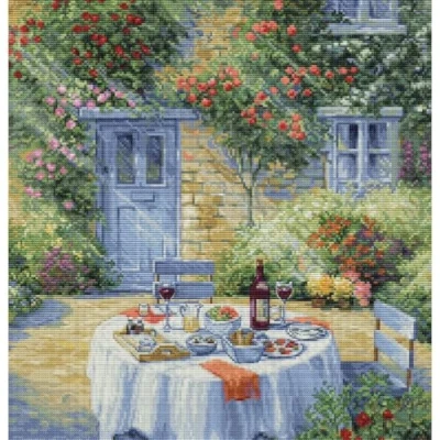 Image of Luca S Cross Stitch Kit Romantic Garden, BU5055, Counted for Adults, Needlecraft and Embroidery