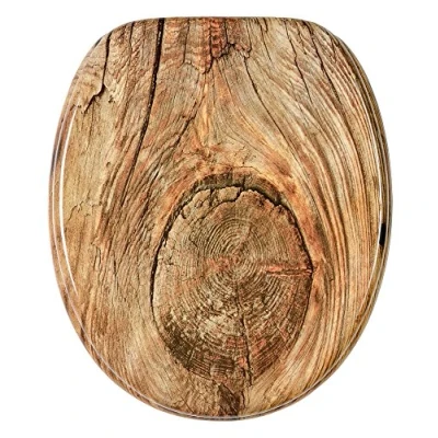 Image of Sanilo Toilet Seat, Stable Hinges, Easy to Mount, Wooden Seat Rustic