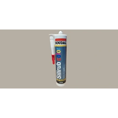 Image of Build with Colour RAL Coloured Silicones Pebble Grey Caulk Mastic Sealant 7032 300ml