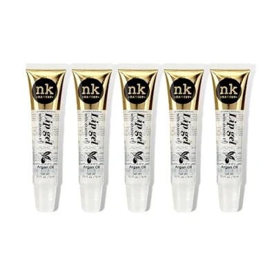 Image of NK Lip gloss gel 15ml Vitamin E, Shiny, Nourishes, (Argan Oil, Pack Of 5)