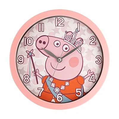 Image of Peppa Pig Pink Wall Clock PPG3014