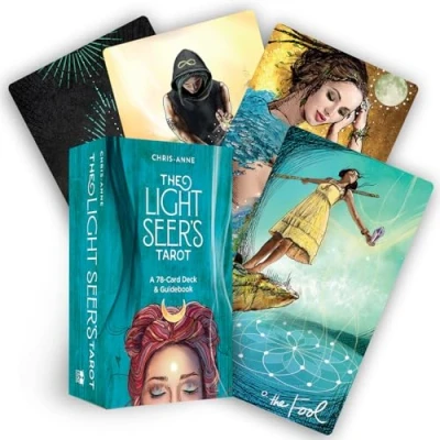 Image of Green Light Seer&#039;s Tarot Cards Paper Deck 13 cm x 8 (78 Card Deck) Spiritual Awakening &amp; Intuition Boost, Unique Illustrations Ideal for