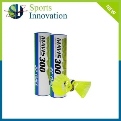Image of YONEX Nylon Mavis 300 Shuttlecocks Choice of White/Yellow Medium/Fast (Tube 6) (Yellow, Medium)