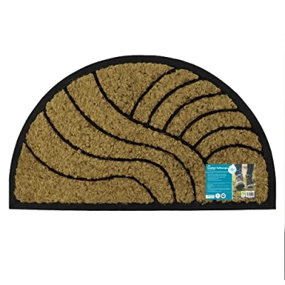 Image of JVL Comfort Halfmoon Coir Tuffscrape, 40x70cm, Waves