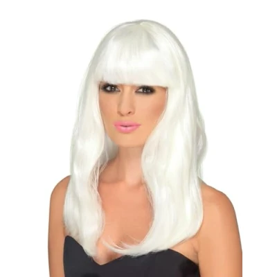 Image of Smiffys Glam Party Wig, Glow in the Dark , Halloween Fancy Dress Accessory, Up Wigs