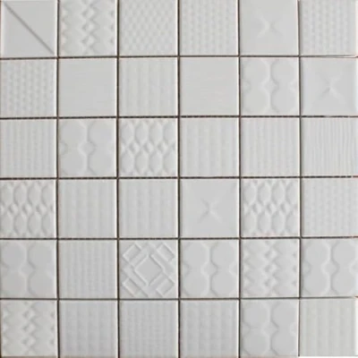 Image of Applique Ceramic Mosaic 300 x 8 (White Gloss Sheet)