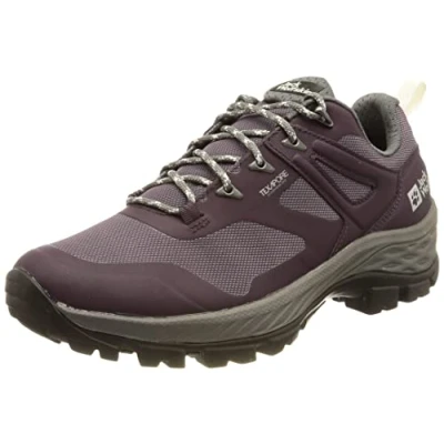 Image of Jack Wolfskin Women&#039;s Rebellion Guide Texapore Low W Walking Shoe, Purple/Grey, 4 UK