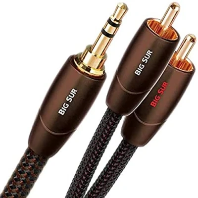 Image of AudioQuest 1m Big Sur 3.5mm 2xRCA Audio Cable Black Cables (3.5mm, 2 x RCA, Copper, 1m, Black)