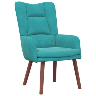 Image of vidaXL Relaxing Chair Turquoise Velvet