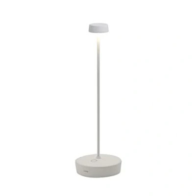 Image of Zafferano, Swap Pro Lamp, Rechargeable Cordless Table Lamp with Touch Controls, Suitable for Interior and Outdoor, Step Dimmer, 2200 3000 K, Height 29 cm, Colour White