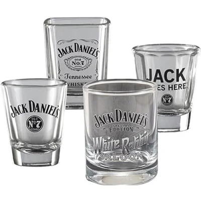 Image of Jack Daniel&#039;s Licensed Barware Unisex Adult Three Piece Shot Glass Set Standard