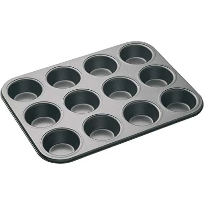 Image of Bahob® 12 Hole Non Stick Cupcake Tray Muffin Pan Baking Moulds Cup (1)