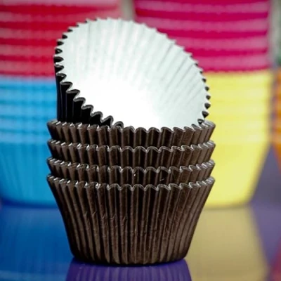 Image of Purple Cupcakes Cupcake Cases (Qty 60) Brown