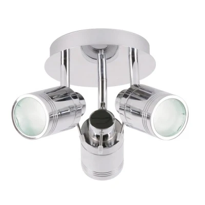 Image of LITECRAFT Spotlight Plate Bathroom IP44 Rated Fitting Polished Chrome