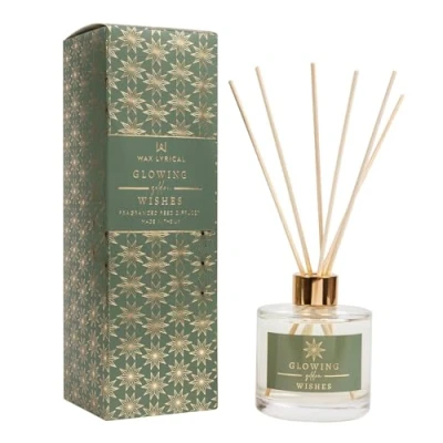 Image of WAX LYRICAL Large 200ml Scented Reed Diffuser Glowing Golden Wishes Fragrance