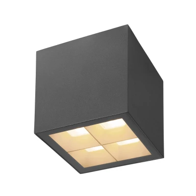 Image of SLV LED ceiling lamp S Cube, anthracite, aluminium, length 9.5 cm