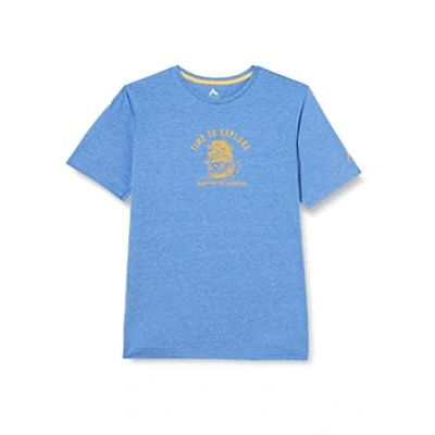 Image of Mckinley Boy&#039;s Zorma T Shirt, Melange/Blue Dark, 164 cm
