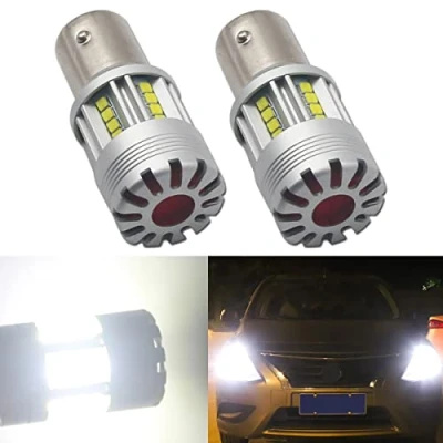 Image of Eseastar 7443 W21/5W T20 LED Bulbs White 6000K 25W Strong Canbus with Cooling Fan 5000LM Extremely Bright Car DRL Backup Reverse Tail Brake Light, 2 Pack